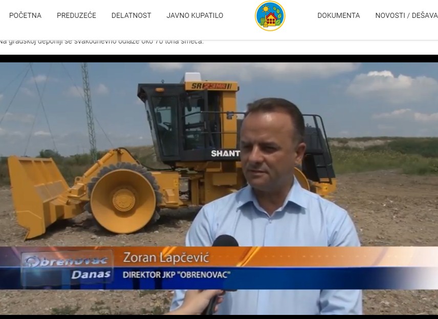 Shantui Compactor Dazzles Municipal Environment Engineering Project Of Սերբիայի