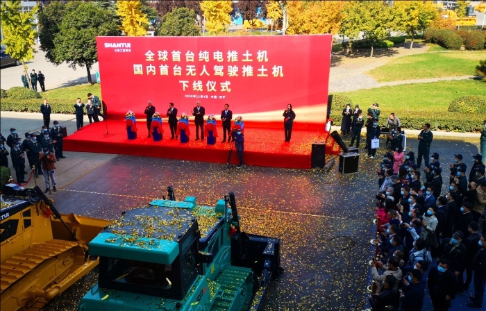 Open A New Era Of Intelligence | Shantui Delivers Pure Electric Bulldozer And Unmanned Bulldozer Off The Assembly Line-1