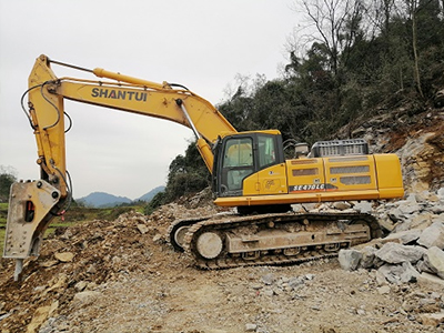 Escavadora Se470lc-9 para construción de grava nunha gran mina en Fuling, Chongqing